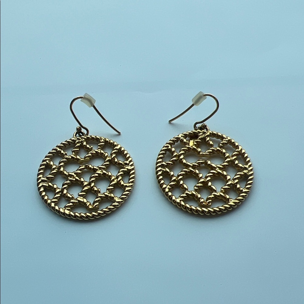 Coach Miranda Rope Op Art Disc Earrings in Gold